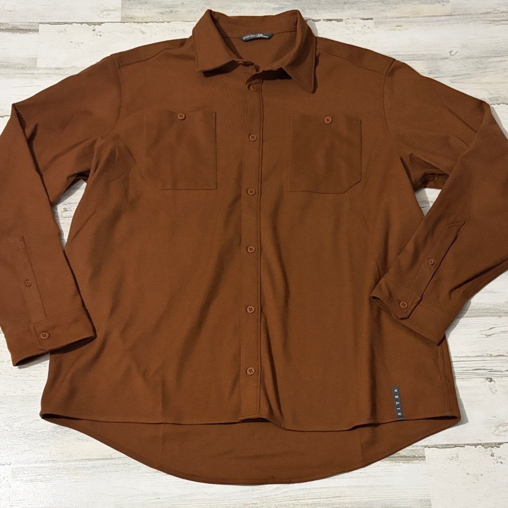 Sitka Gear Brown Riser Work Shirt Size XXL